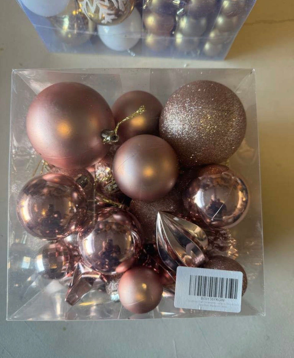 Brand new Cristbed Christmas Ball Ornaments - 43pcs Shatterproof Christmas Tree Decorative Hanging Ornaments with Loop for Xmas Holiday Party Wreath H
