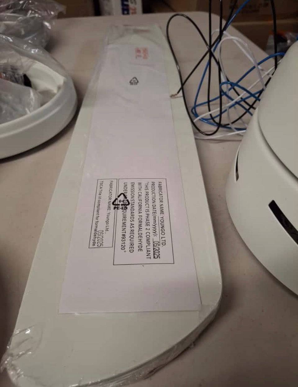 Open Box HAMPTON BAY Averly 52 in. Indoor Matte White Ceiling Fan with Adjustable White Integrated LED with Remote Control Included