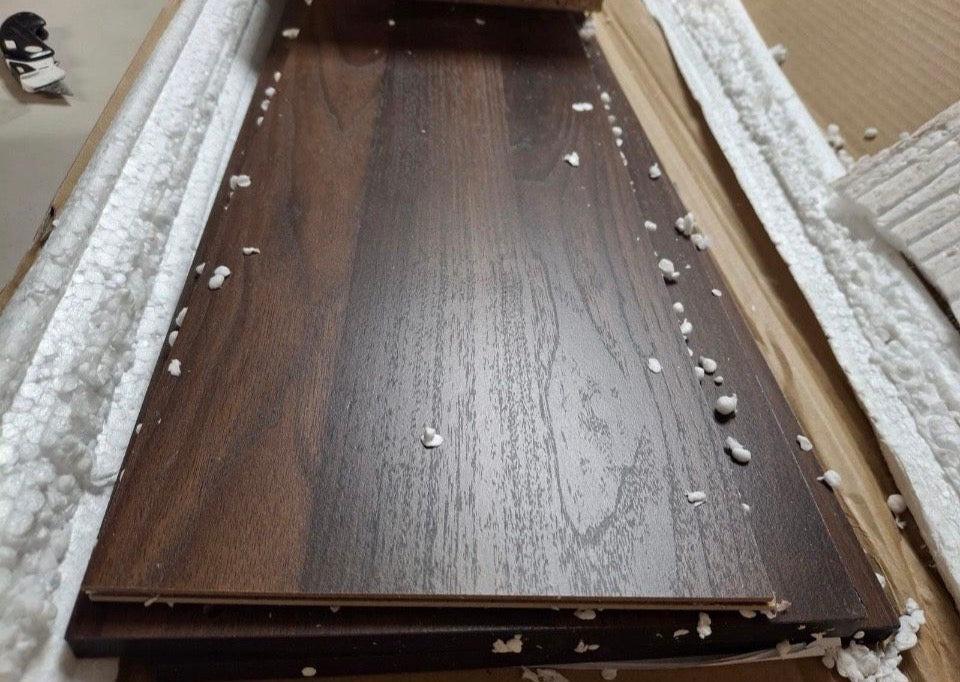 Open Box Furinno Pasir 4-Tier Open Shelf, Columbia Walnut