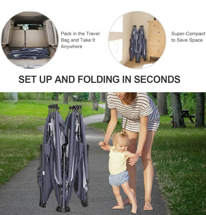 Foldable Baby Gate Playpen, 71"x71"(35 sq. ft Space), Extra Large Playards for Toddler, Kids Activity Center for Home Travel - Selzalot