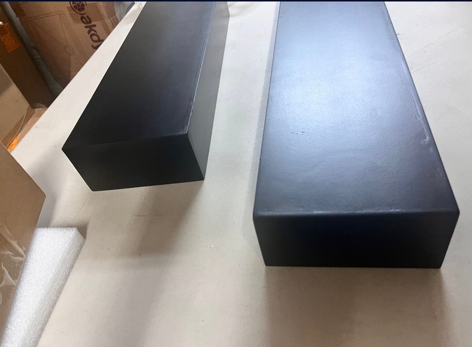 OPEN BOX NEW StyleWell Modern Black Wood Floating Wall Shelf (Set of 3) (36" W x 3" H x 6" D)