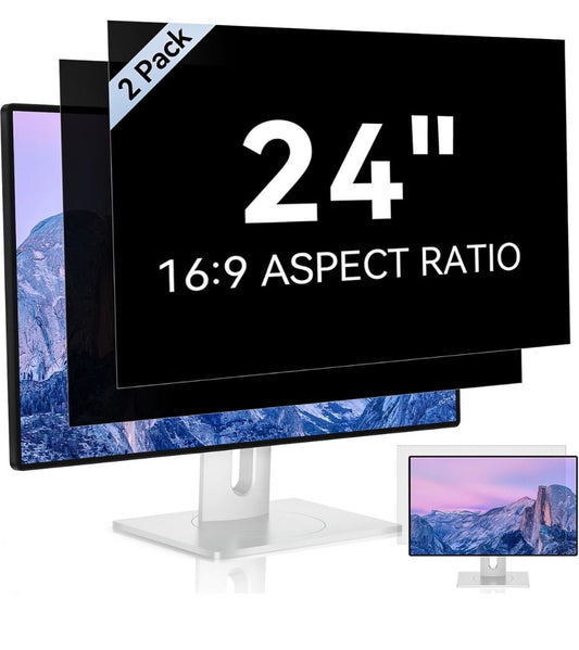 Open box MAMOL[2 Pack] 24 Inch Computer Privacy Screen for 16:9 Aspect Ratio Widescreen Monitor, Eye Protection Anti Glare Blue Light Computer Monitor