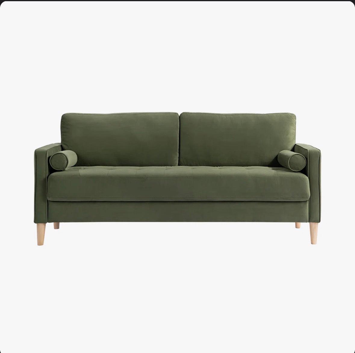 Mercury Row Garren 75.6 Tufted Sofa GREEN