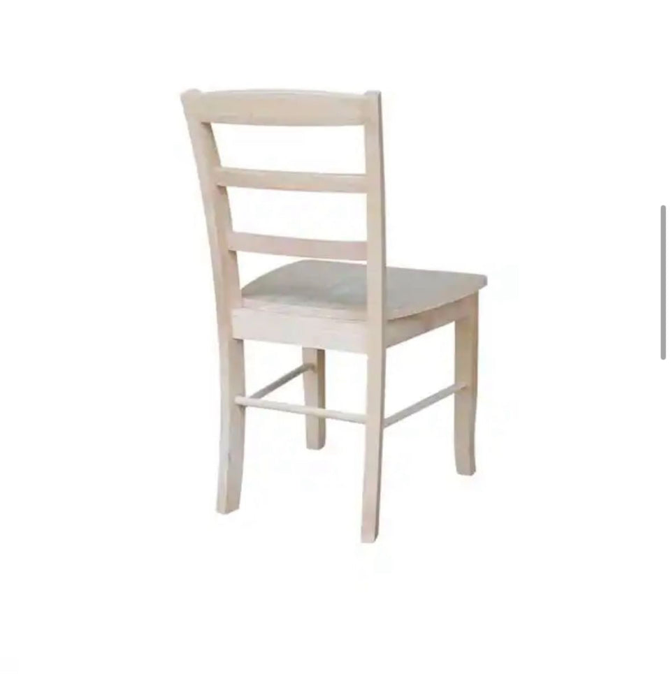 New International Concepts Unfinished Madrid Ladderback Dining Chairs (Set of 2)