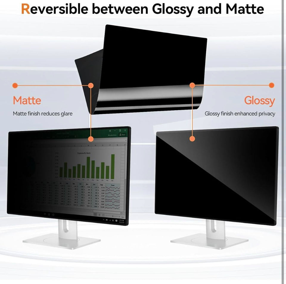 Open box MAMOL[2 Pack] 24 Inch Computer Privacy Screen for 16:9 Aspect Ratio Widescreen Monitor, Eye Protection Anti Glare Blue Light Computer Monitor