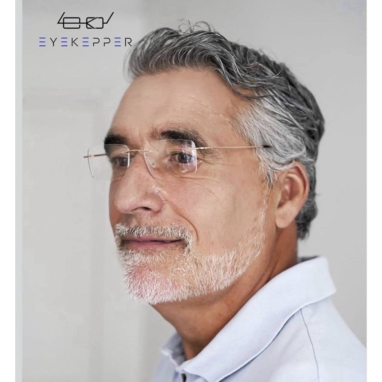Eyekepper 3-Pack Rimless Metal Reading Glasses For Men - Rectangle Frameless