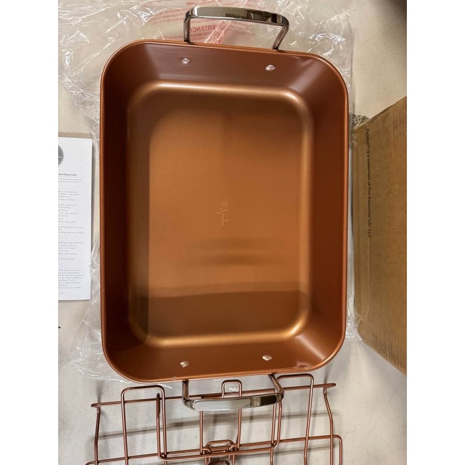 Ayesha Curry Nonstick Roaster / Roasting Pan with Rack - 11