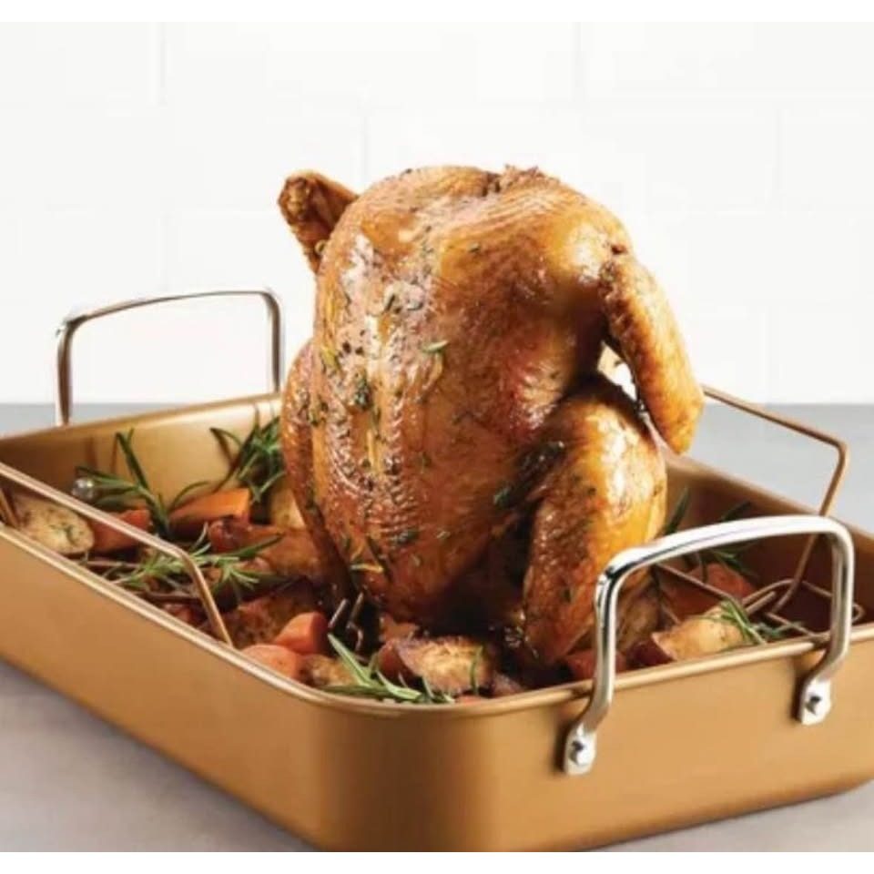 Ayesha Curry Nonstick Roaster / Roasting Pan with Rack - 11