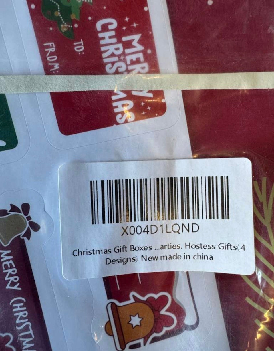 Brand New Uvaluefeet 12 Pack Christmas Gift Boxes with Lids, Patterned Shirt Clothes Boxes(12 Clothing Gift Boxes, 4 Designs: 3 Pieces Per Design & 1