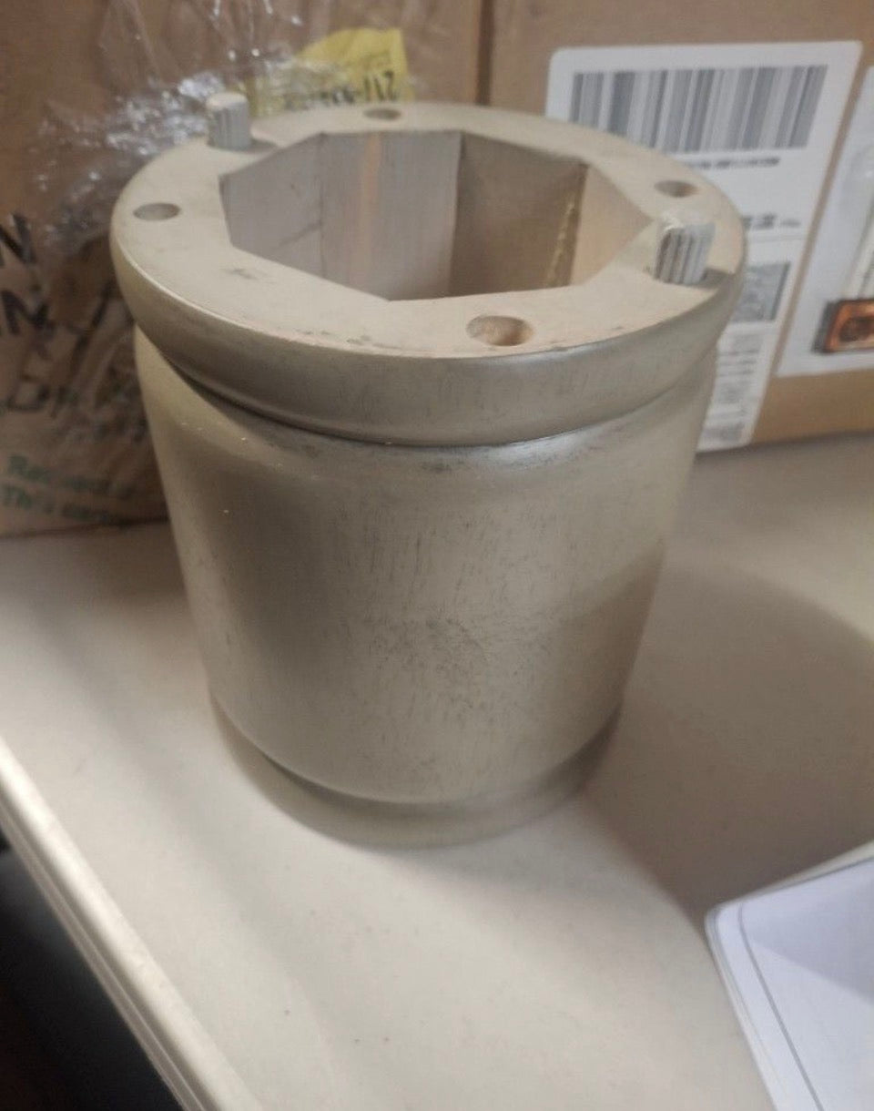 Open Box New International Concepts Hickory/Stone 30 in. Round Top Solid Wood Counter Height Dining Table