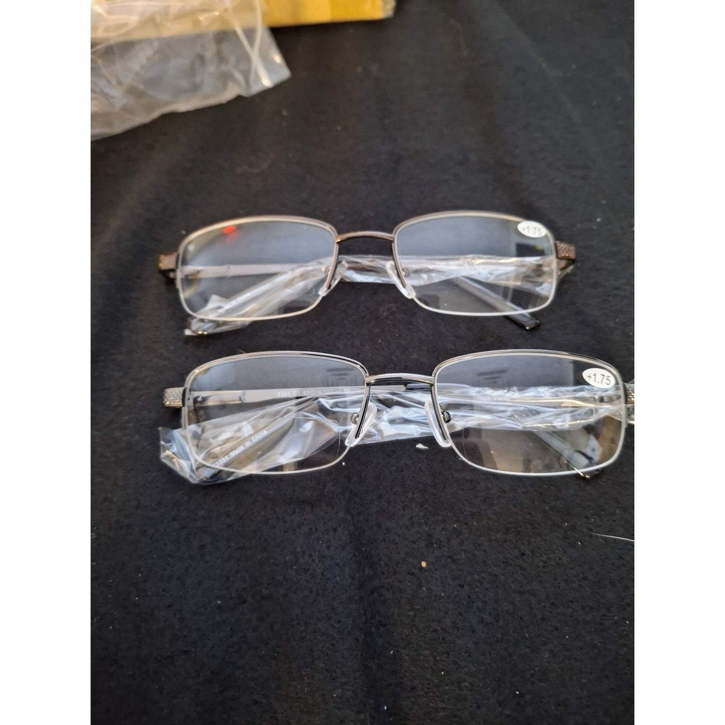 Yogo Vision Reading Glasses Set of 2 Bifocal Half Rim Metal Glasses