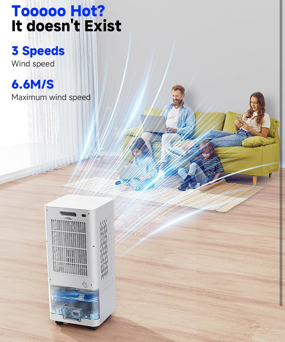 Open Box BAPOLE Portable Air Conditioners, Evaporative Air Cooler with 3 Gallon Water Tank, Air Conditioner Portable with 3 Wind Speed, 2 Cool Mist, R