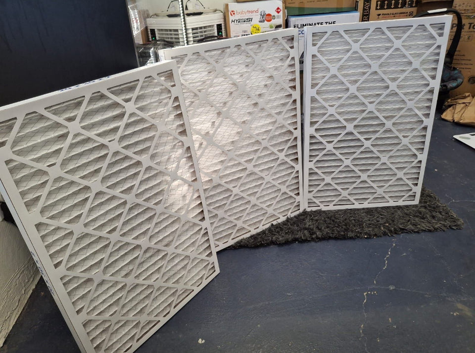 OPEN BOX NEW 20 in. x 30 in. x 2 in. Allergen Pleated MERV 12 Air Filter (3-Pack)