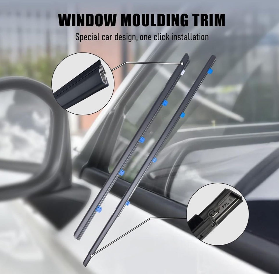 "ItranMc Car Window Weather Stripping Molding Trim Belt, Compatible with Honda Civic 2012-2015 4-Door Sedan, Replace#72450-TRO-A01 72410TRO-A01 72950-
"