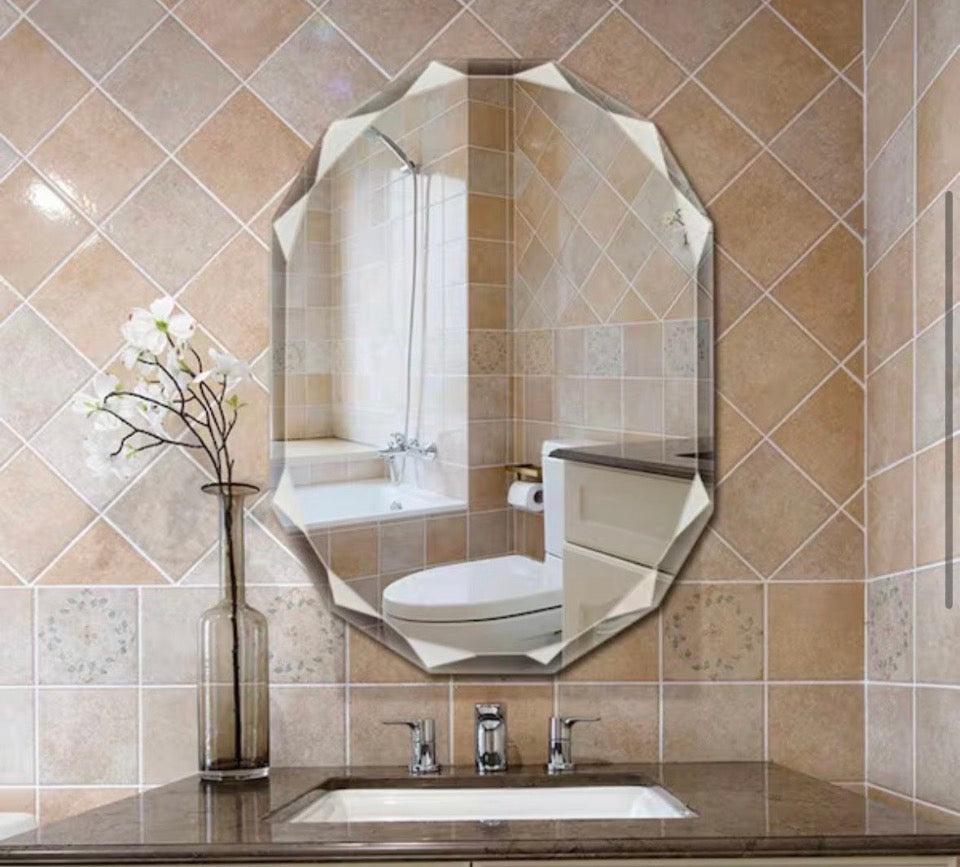 ELLO&ALLO 30 in. W x 36 in. L Single Beveled Edge Bath Wall Vanity Mirror