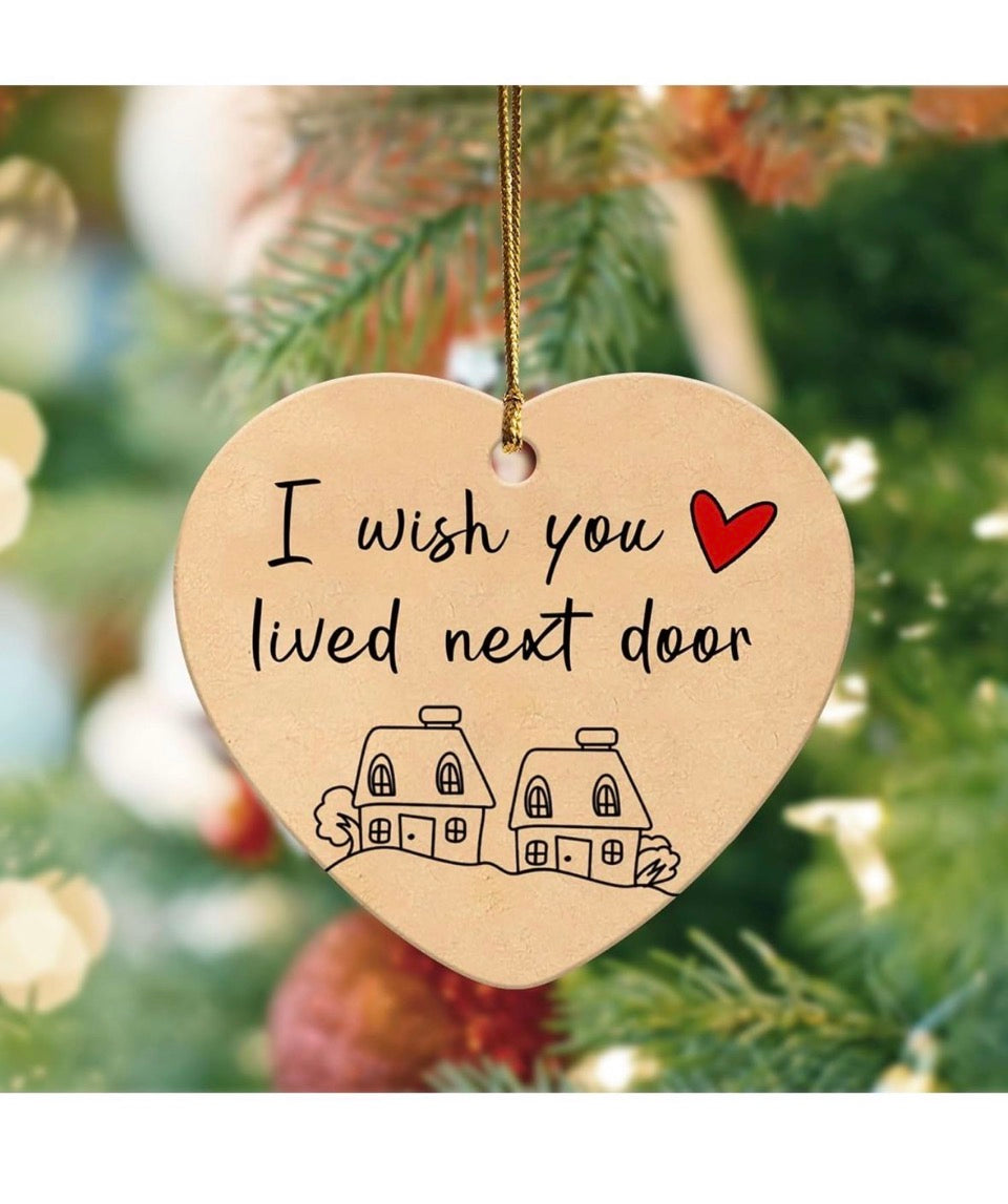 New  ZAZIKE Best Friend for Women – Friendship Gifts for Women, Long Distance, Unique Best Friend Christmas Ornaments, Sister Gifts, I Wish You Lived in