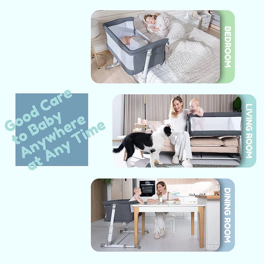 Daming bedside bassinet with wheels - Selzalot