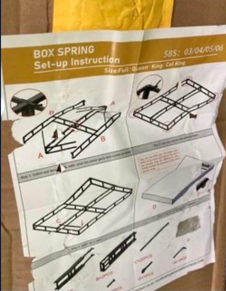 THEOCORATE King Box Spring, 5 Inch Low Profile Metal Spring, Heavy Duty Structure with Cover, Mattress Foundation, Noise Free, Non-Slip, Easy Assembly