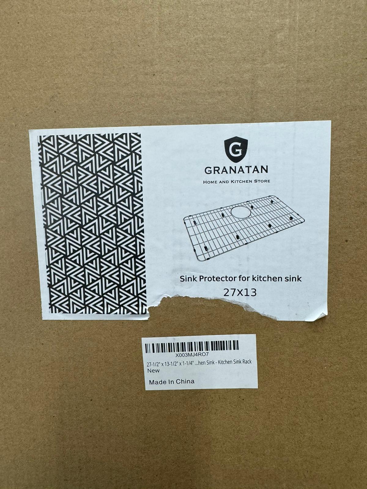 Granatan 27-1/2" x 13-1/2" x 1-1/4" Sink Protectors for Kitchen Sink - Sink Bottom Grid - Stainless Steel Sink Protector - Sink Grate for Bottom of Ki