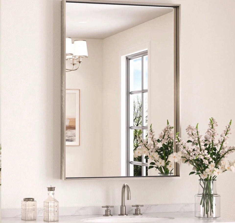 OPEN BOX NEW Stemn 1.6" Thick Bathroom/Vanity Accent Mirror