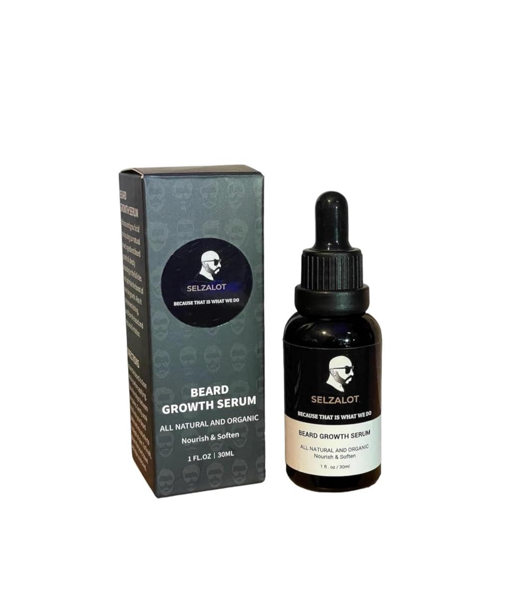 Beard Growth Oil Serum for Men, All-Natural and Organic, Unscented, 30ml.