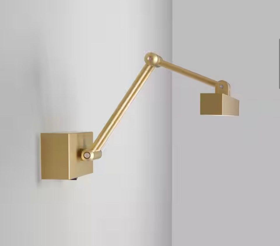 Jusheng Brass 16 in. LED Picture Light with Remote Control Dimmable and Swivel