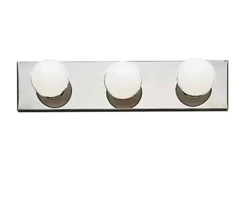 KICHLER Independence 18 in. 3-light chrome bathroom vanity light strip with durable steel frame and elegant finish