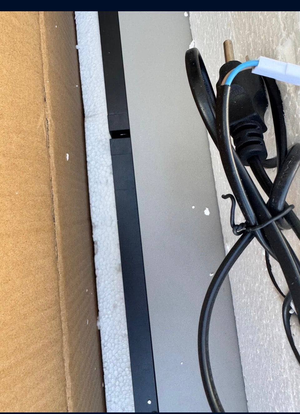 Open Box Wenqik LED Mirror Medicine Cabinet, 25 x 27 Inch Bathroom Medicine Cabinet with LED Lights and Mirror, Wall Mounted Mirror Cabinet with Dimme