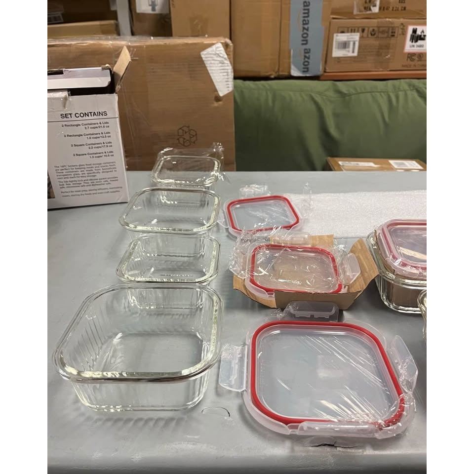 Sedona Kitchen 16 Piece Fluted Glass Storage Set
