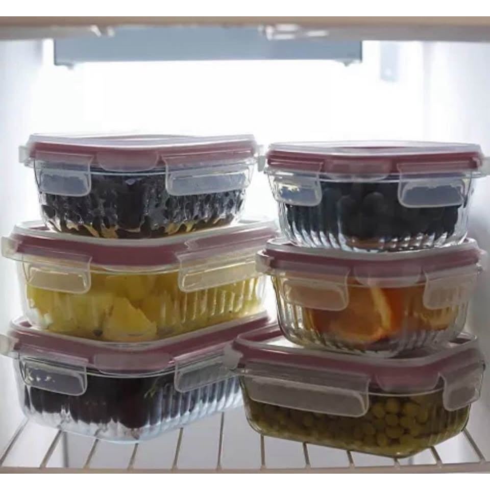 Sedona Kitchen 16 Piece Fluted Glass Storage Set