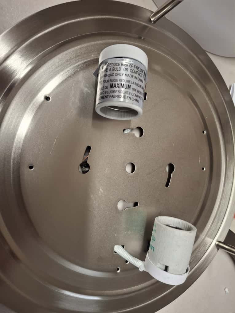 OPEN BOX NEW Saturn 2-Light Brushed Nickel Flush Mount