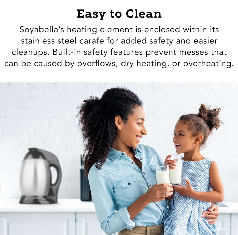 Open Box Tribest SB-130 Soyabella, Automatic Soy Milk and Nut Milk Maker Machine, Stainless Steel Large, Silver