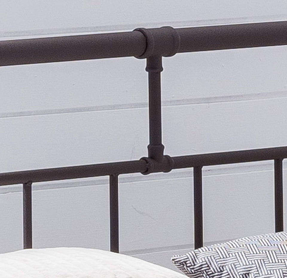 Christopher Knight Home Sally King-Size Iron Bed Frame, Minimal, Industrial, Hammered Copper