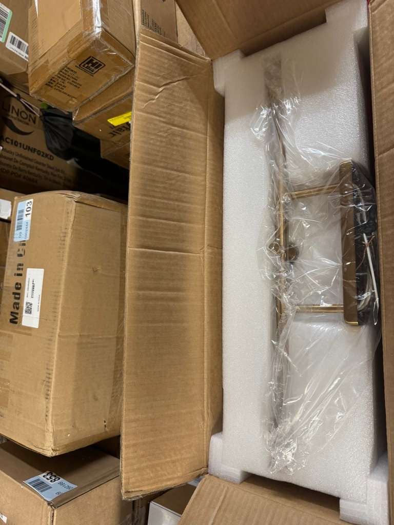 "Mercer41 Elisabette 3 - Light 23.6"" W Dimmable Gray Glass Bathroom Vanity Light"