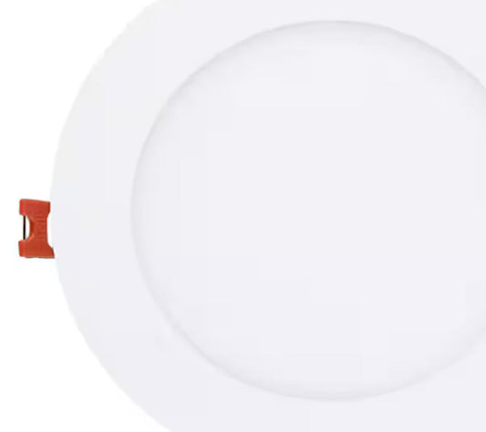 Commercial Electric Ultra Slim 6-inch round integrated LED recessed light with adjustable color temperature white design
