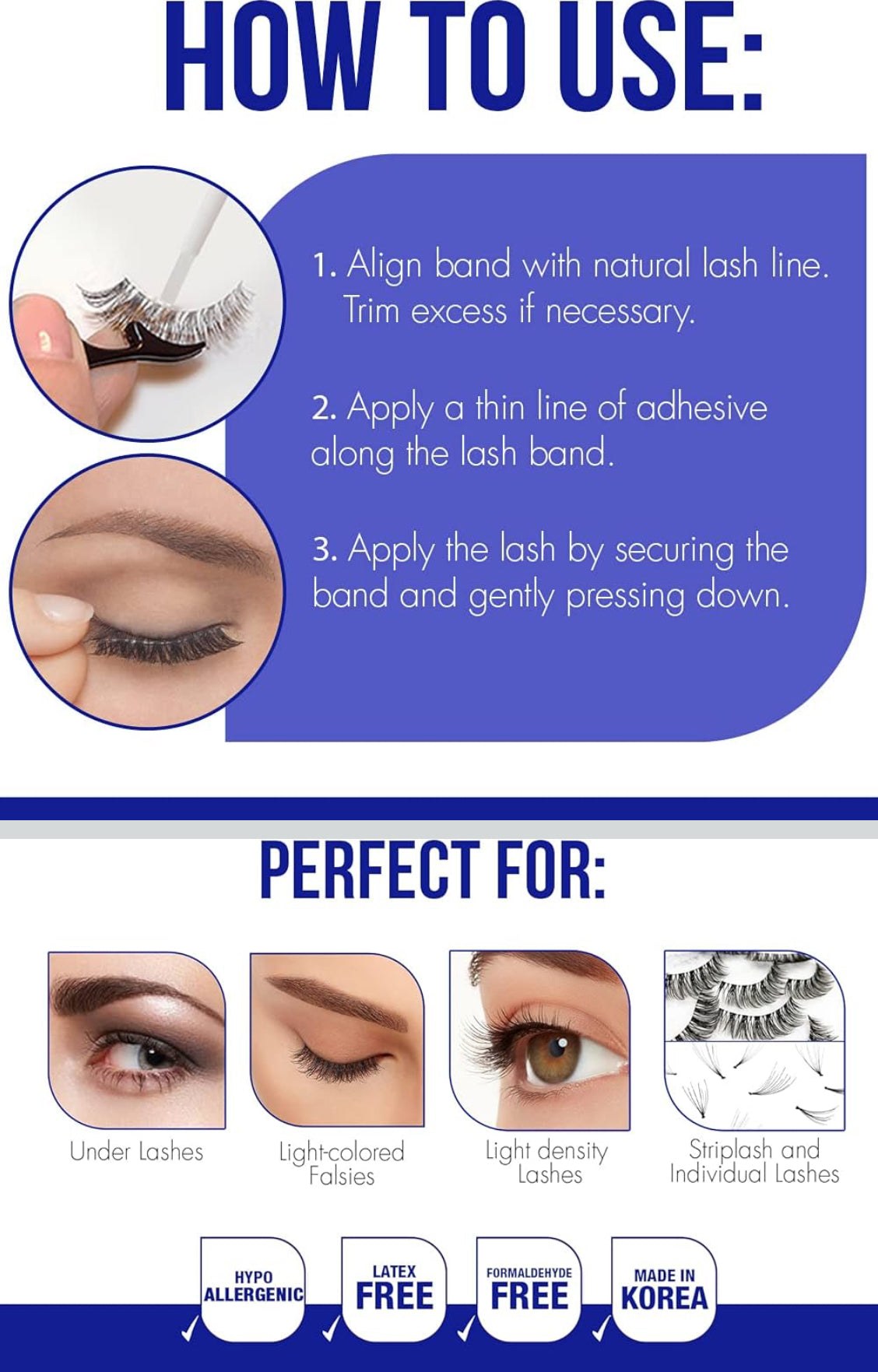 DUO Quick-Set Strip Lash Adhesive – Clear, Waterproof, Long-Lasting Lash Glue, Fast-Drying for False Lashes, 0.18 oz, 1-Pack