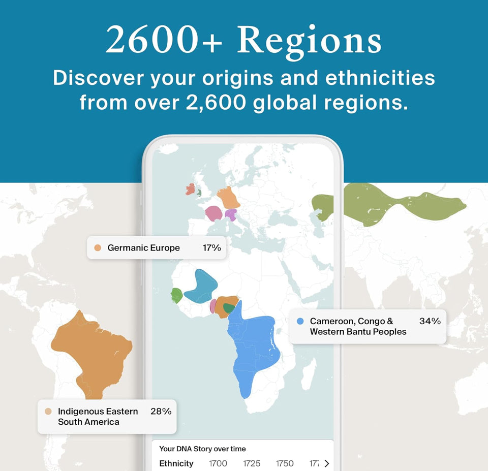 Brand New AncestryDNA + Traits Genetic Test Kit: Personalized Genetic Traits, DNA Ethnicity Test, Origins & Ethnicities, Complete DNA Test, Ancestry R