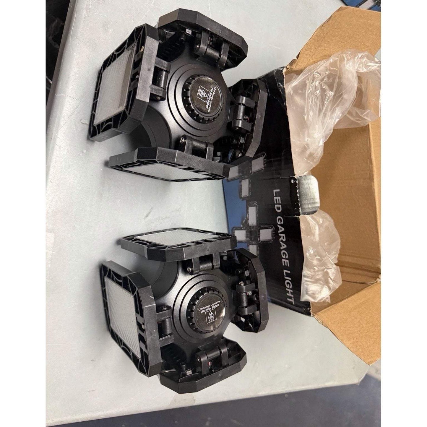 YANSUN 12 in. Ultra-Bright 8000LM 6000K 4 Adjustable Heads Premium Black Light