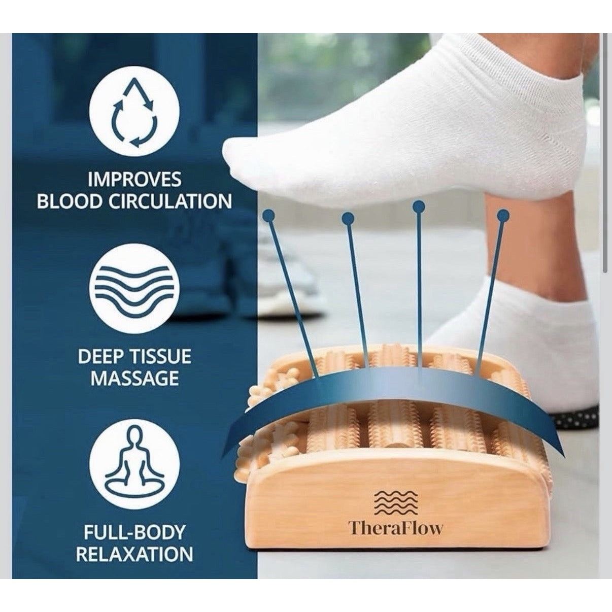 Theraflow Foot Roller for Plantar Fasciitis Relief and Neuropathy Pain Relief fo