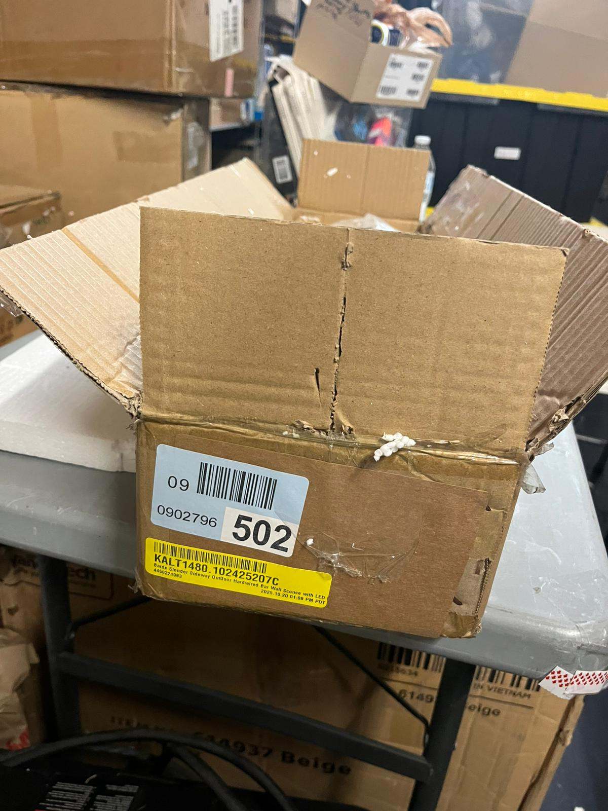 Ivy Bronx Barde Slender Sideway Outdoor Hardwired Bar Wall Sconce with LED Light Source