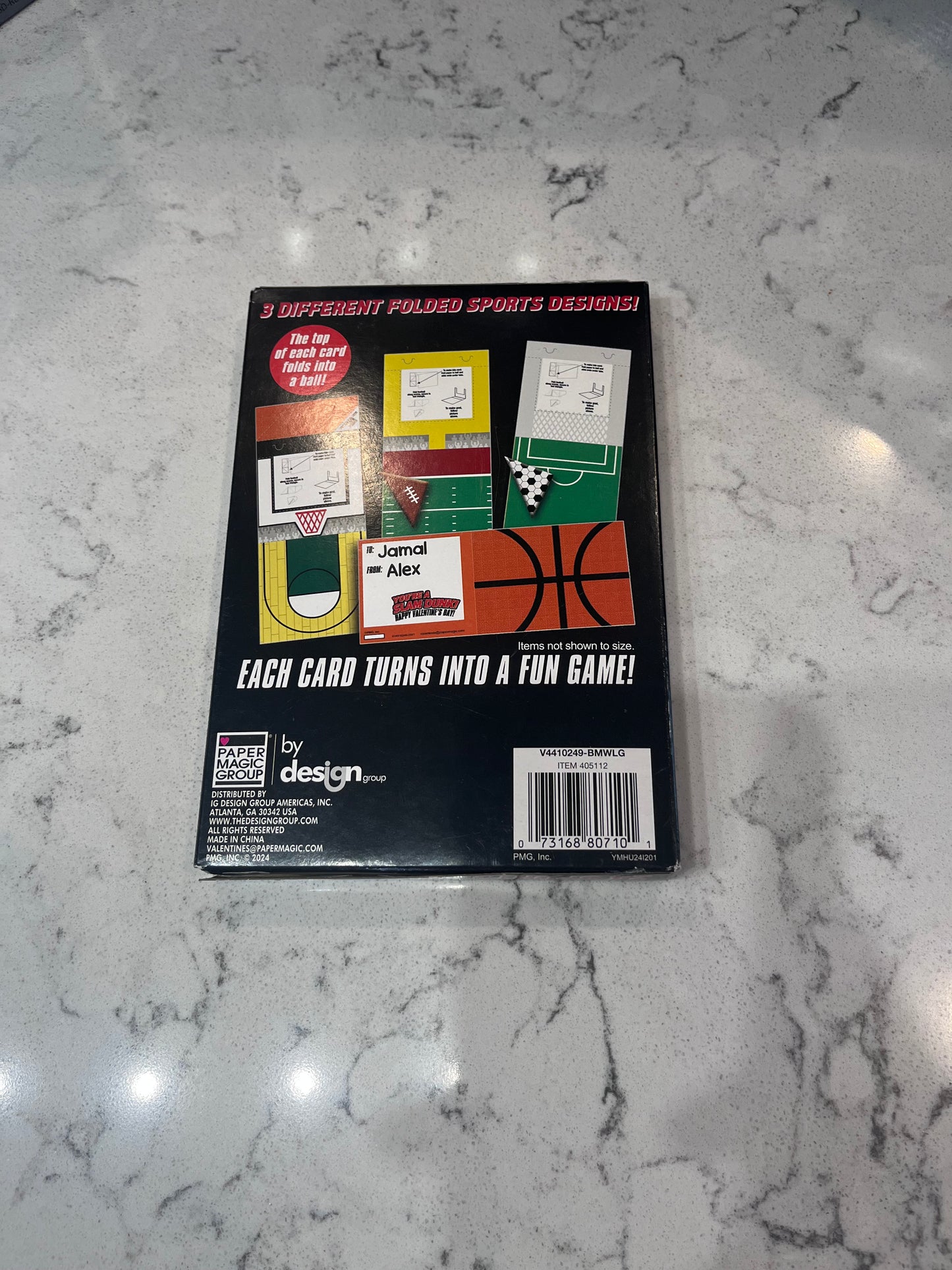 Brand New Studio 2/14 Sports Flik'm Flyers Valentine Cards, Paper Activity, Multi-Colored, 24 Count Multi