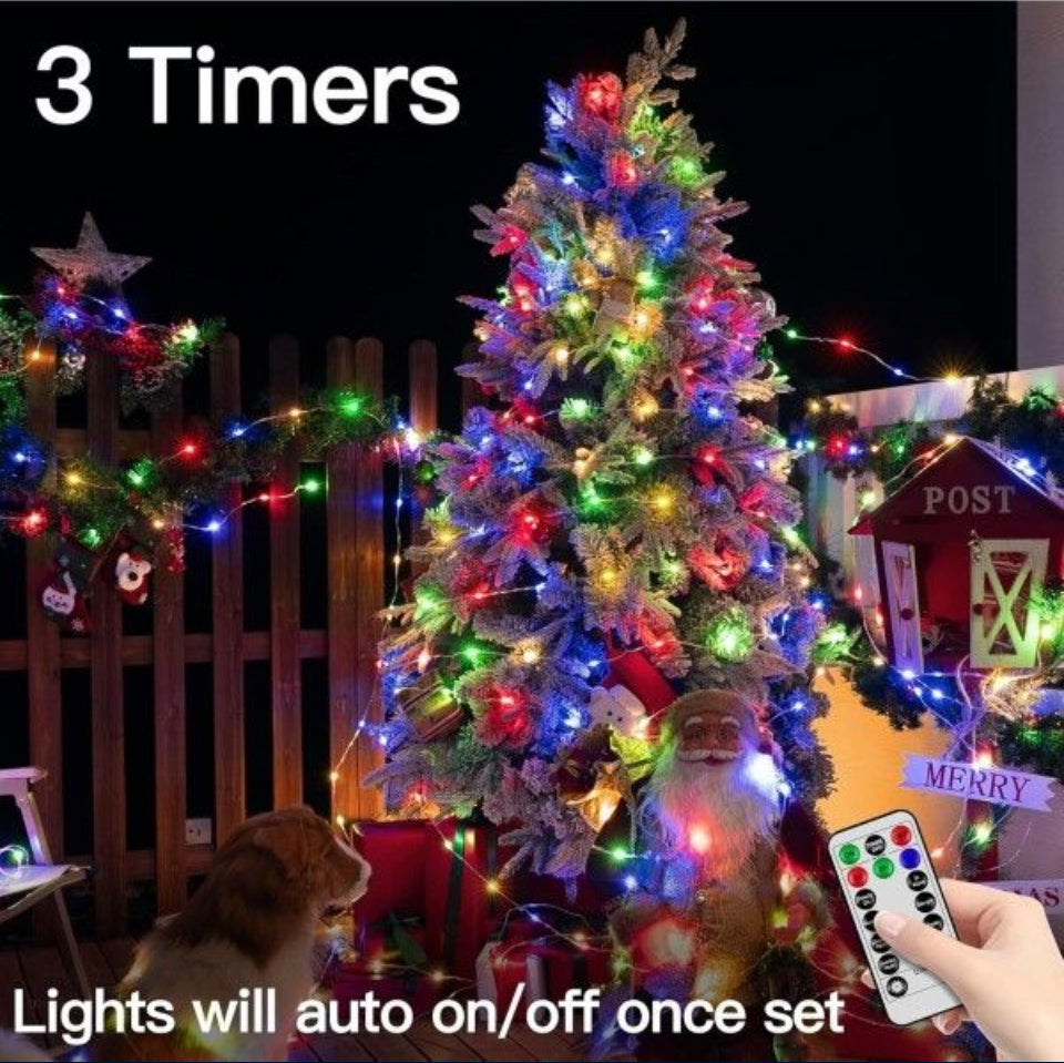 Brand New shineshine 262FT 800LED Outdoor Christmas Lights, Christmas Tree Lights with 8 Modes Remote & Timer, Christmas String Lights for Wedding Xma