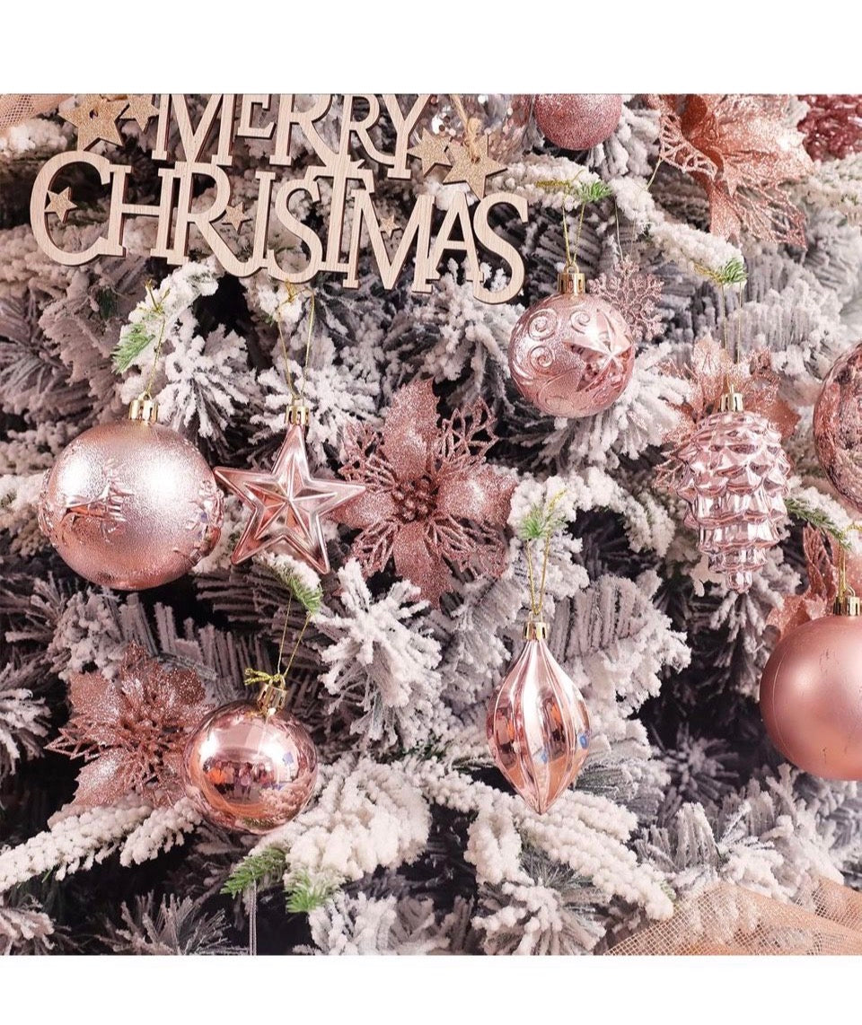 Brand new Cristbed Christmas Ball Ornaments - 43pcs Shatterproof Christmas Tree Decorative Hanging Ornaments with Loop for Xmas Holiday Party Wreath H