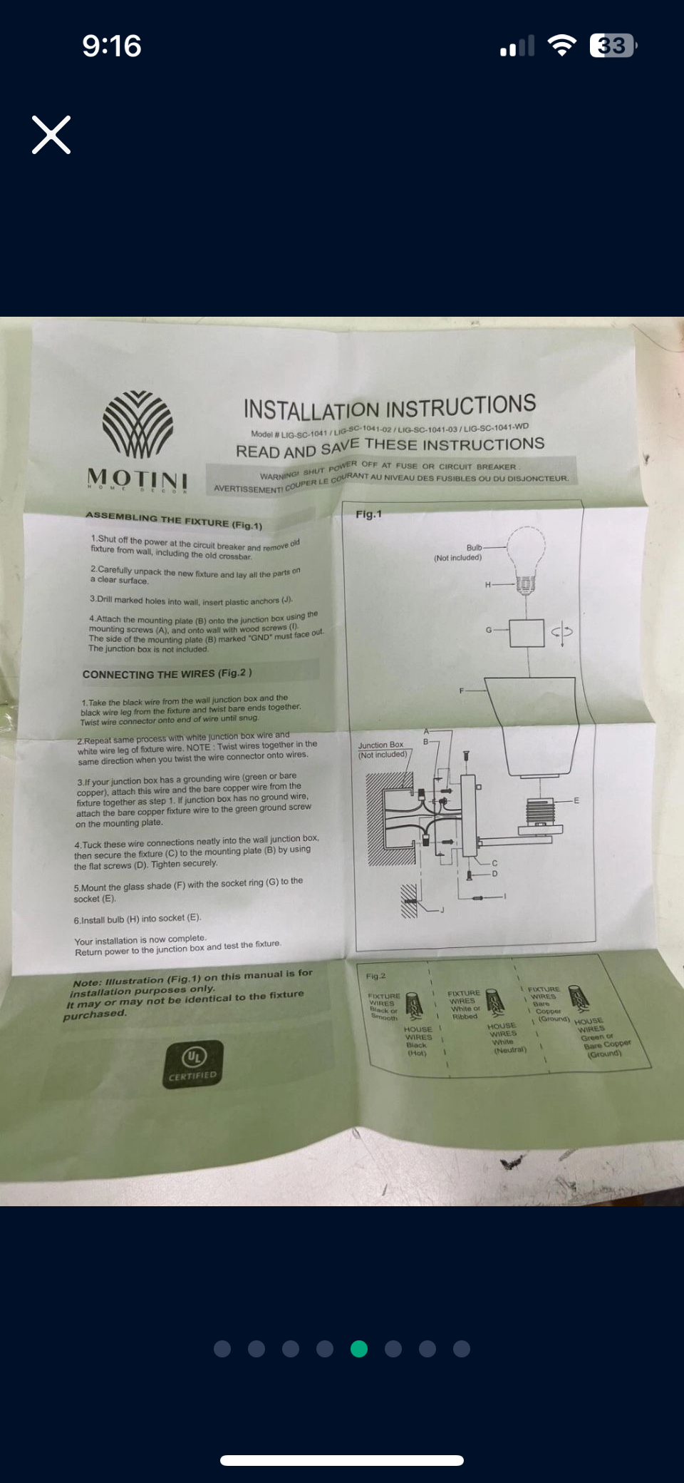 Open Box MOTINI 3-Light Bathroom Vanity Light Fixture Wall Sconce Lighting Black and…