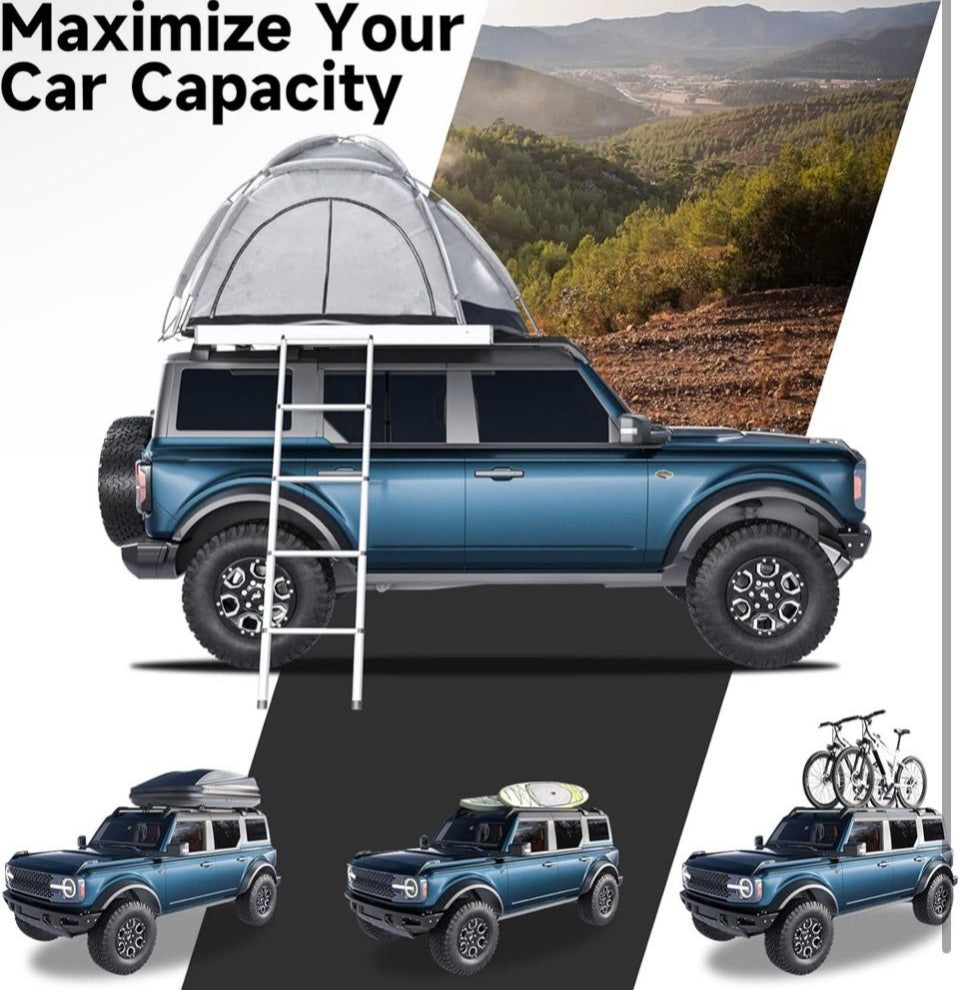 Open Box Mabett Roof Racks Compatible with Ford Bronco 2021 2022 2023, Cross Bars fit Bronco Accessories 4-Door Hardtop, Load Capacity Cargo of Luggage Ski Bike Carrier
(1 PC)