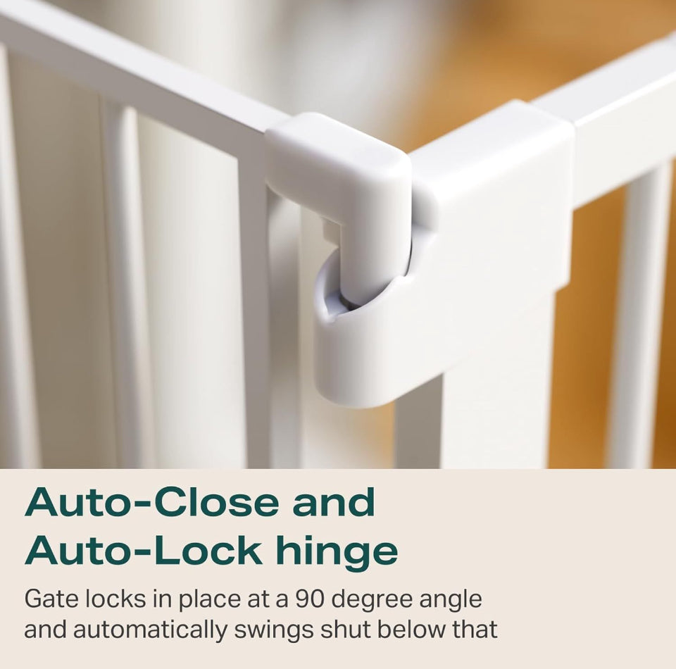 Open Box Cumber 29.7-46" Baby Gate for Stairs, Mom's Choice Awards Winner-Auto Close Dog Gate for the House, Easy Install Pressure Mounted Pet Gates f
