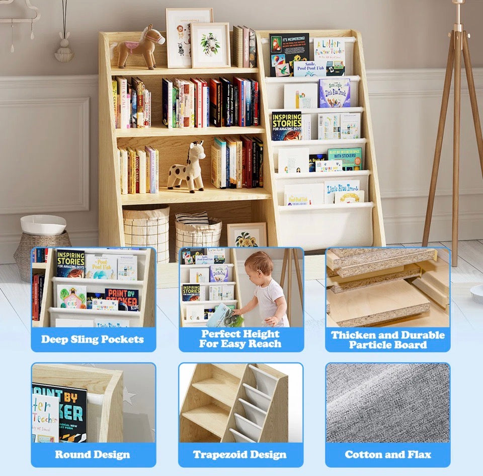 Latitude Run Maggiorina Kids Standard Bookcase, Storage Book Rack, Organizer Cabinet, Book Display