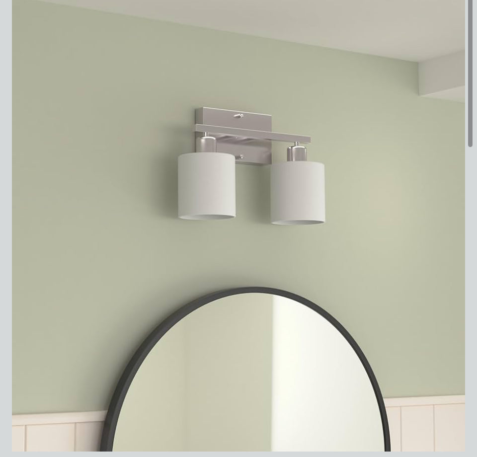 Open Box New DEKANG Bathroom Vanity Light Fixture Over Mirror with Brushed Nickel, Modern 2-Light Wall Sconces Lighting for Bedroom,Living Room,Decor