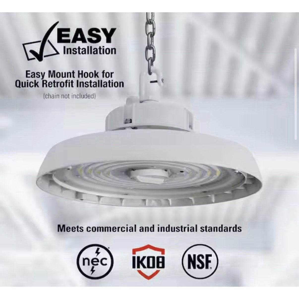Metalux 13" Round 400-Watt Equivalent Integrated LED High Bay Light
