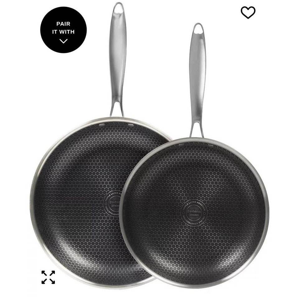Sedona Kitchen Glidesteel 2-piece stainless steel nonstick frypan set with 8" and 10" skillets